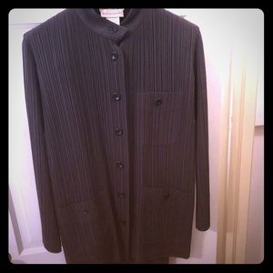 Issey Miyake pleated jacket / maxi column skirt